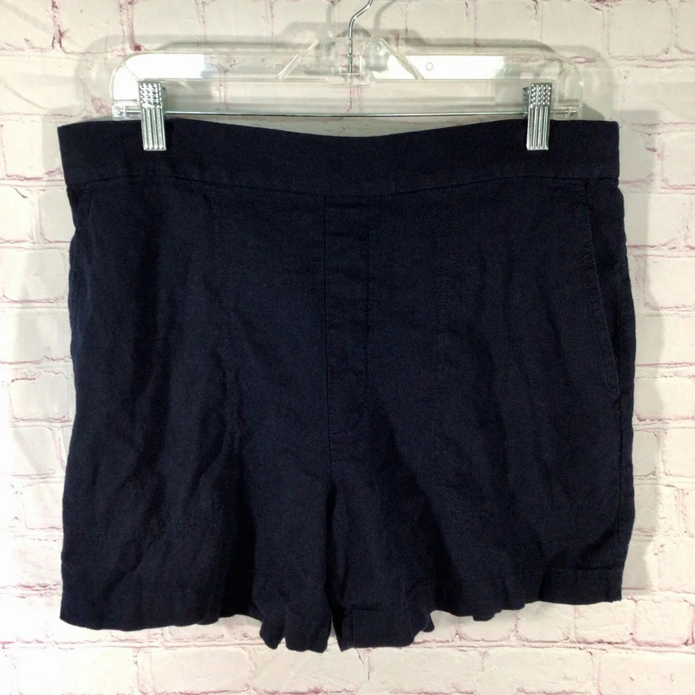 Banana Republic Linen Blend Navy Blue Shorts - Size Large